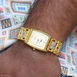 1 Gram Gold Plated Artisanal Design Watch for Men - Style A224