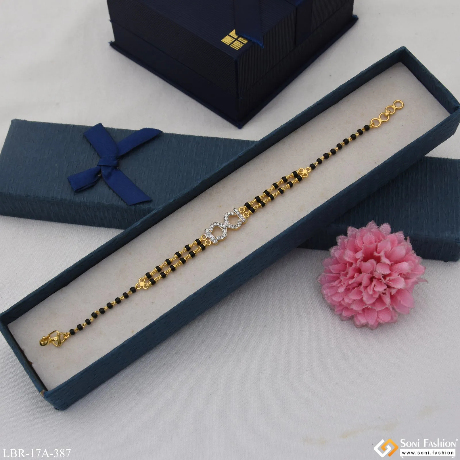 1 Gram Gold Plated New Style Mangalsutra Bracelet for Women - Style A387