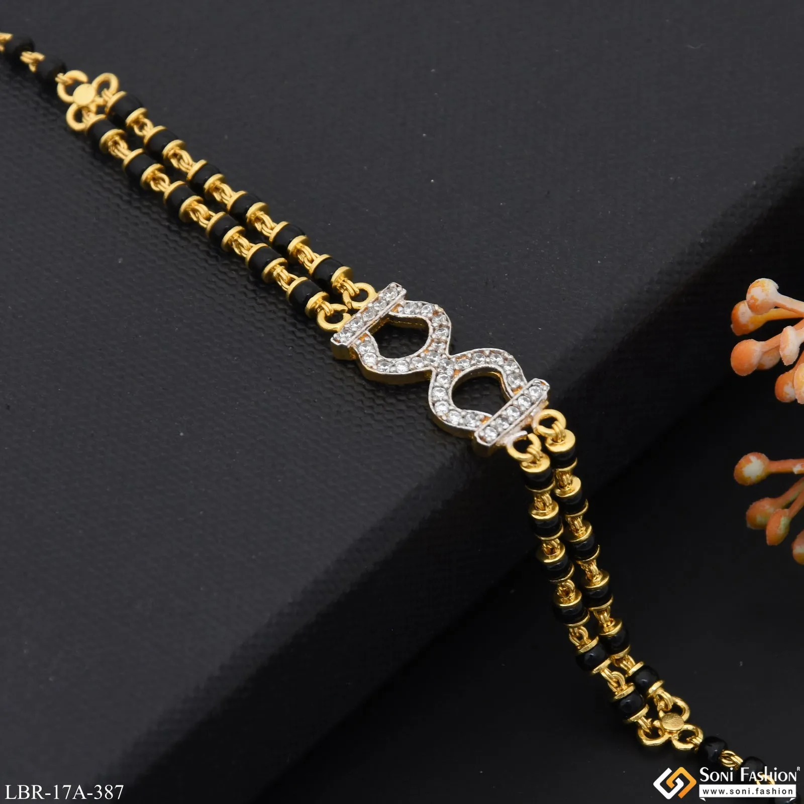 1 Gram Gold Plated New Style Mangalsutra Bracelet for Women - Style A387