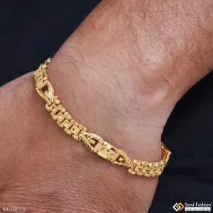 1 Gram Gold Plated Popular Design Box Bracelet for Men - Style D578