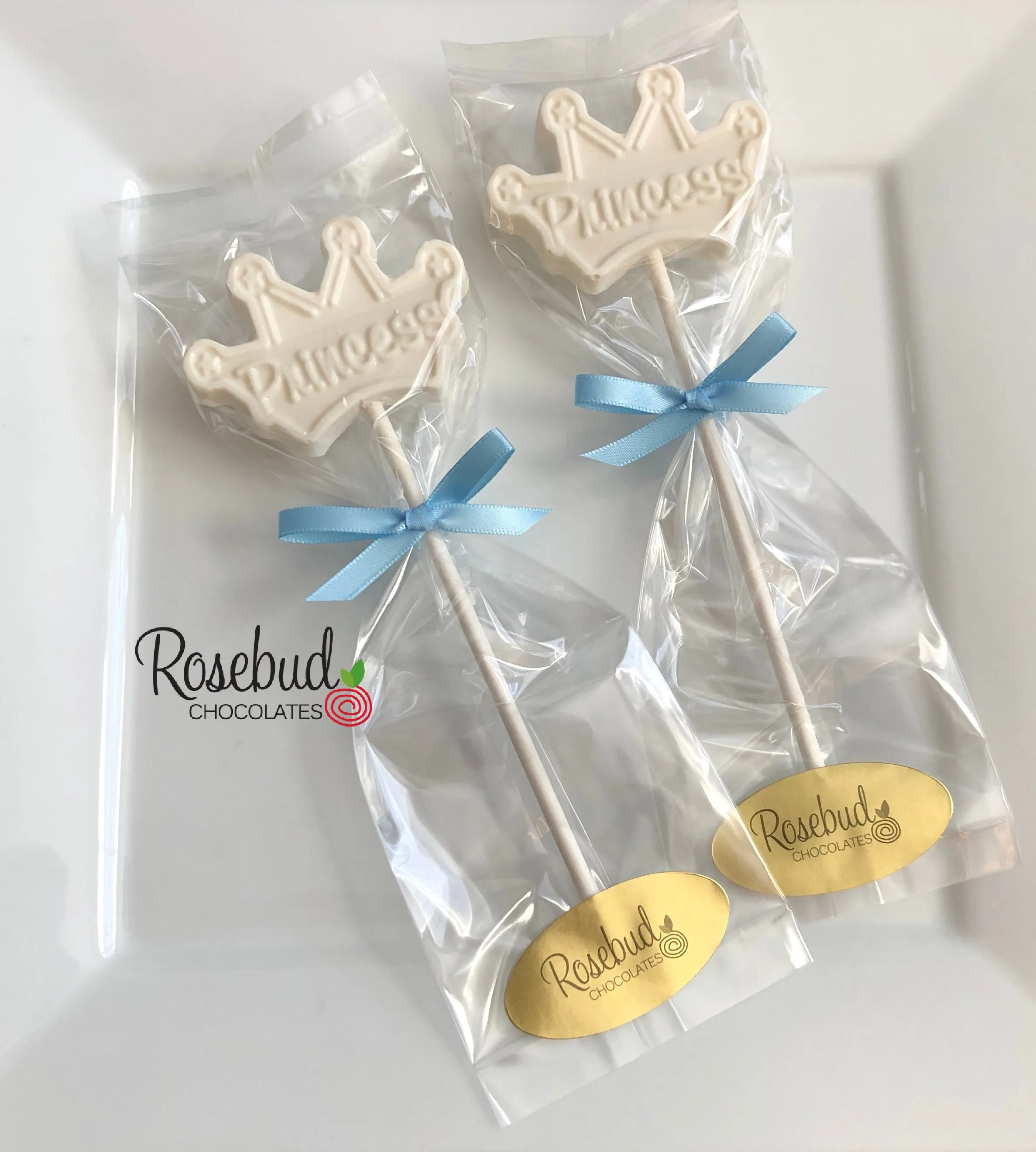 12 PRINCESS TIARA Chocolate Lollipop Birthday Party Favors