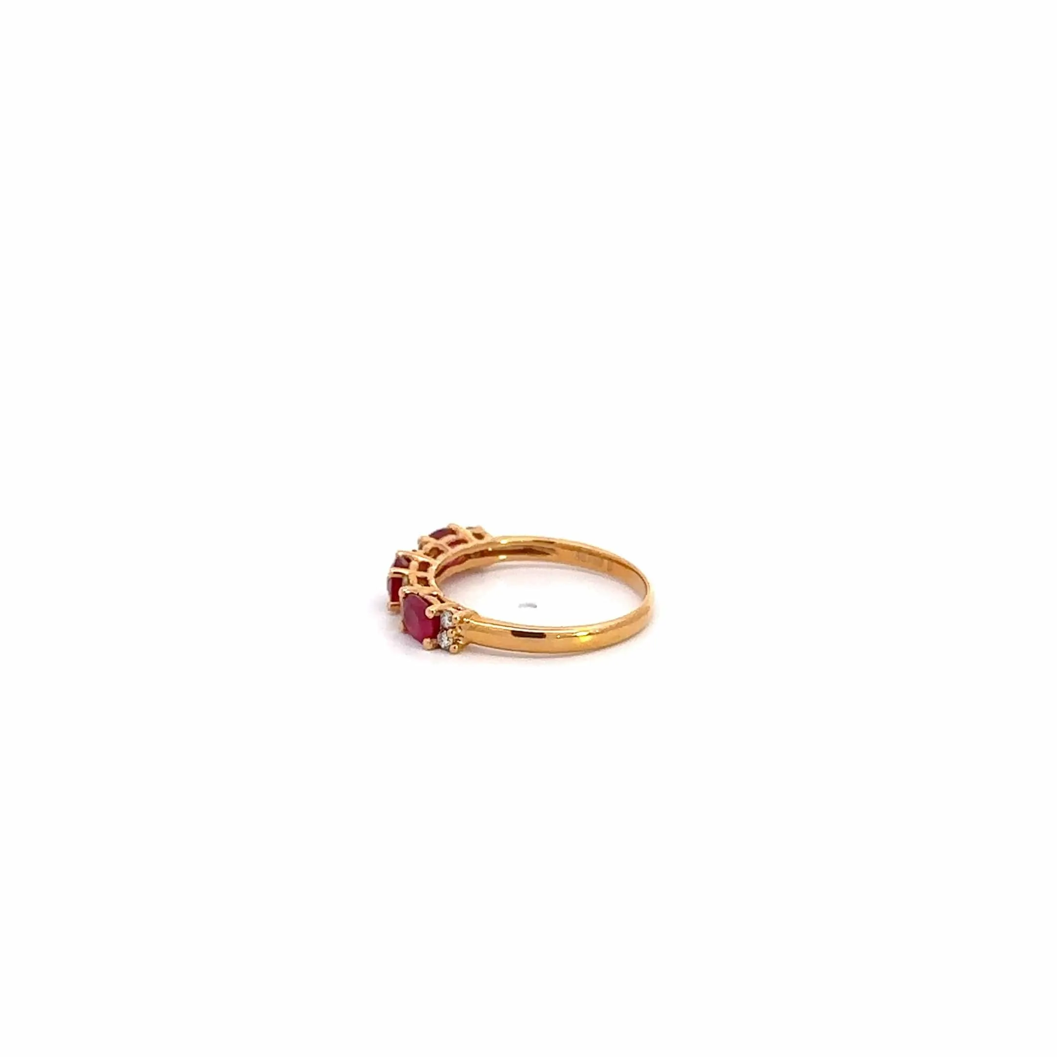 18k Gold Heat Treated Ruby Ring