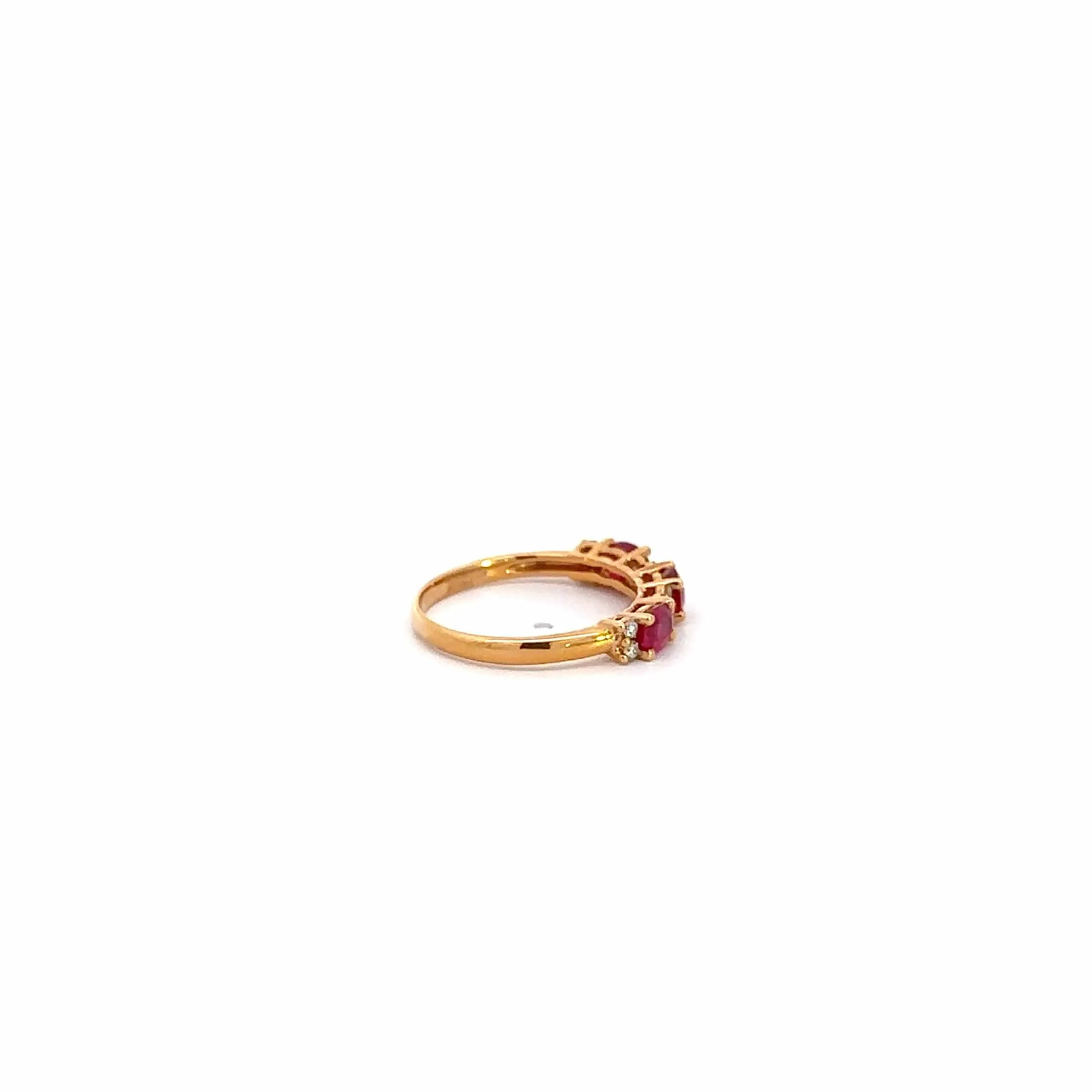 18k Gold Heat Treated Ruby Ring