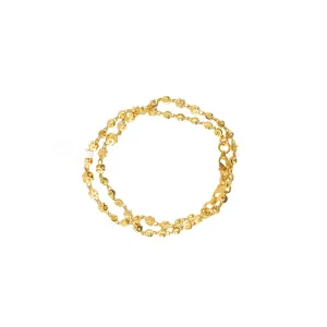 22K Yellow Gold Beaded Chain Link Baby Bracelets