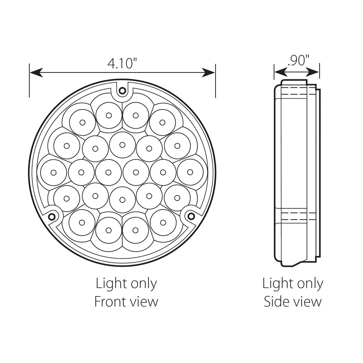 4″ Pearl LED Light  (AMBER/AMBER) #87585