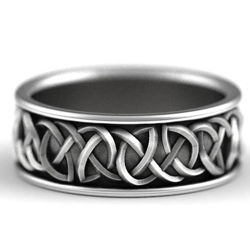 925 Silver Wolf Ring Man Vintage Jewelry