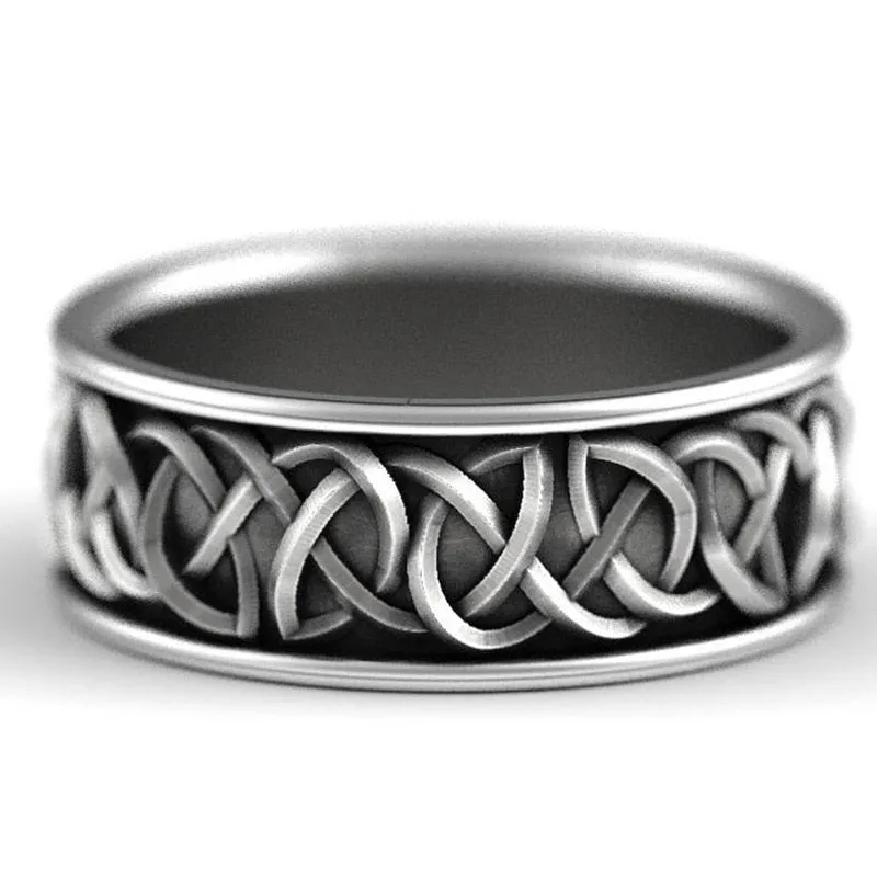 925 Silver Wolf Ring Man Vintage Jewelry