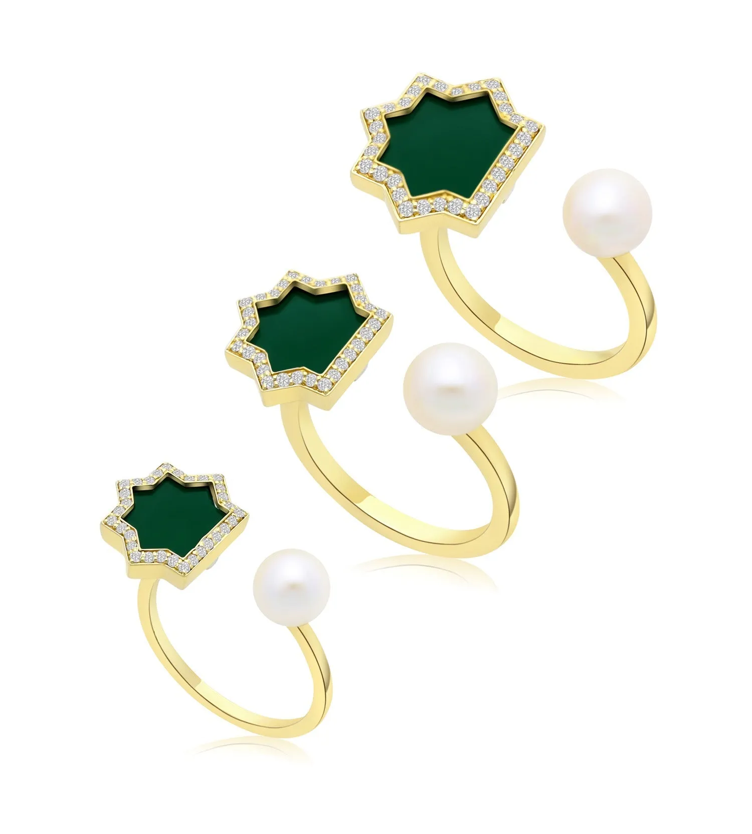 Andalus Mini Green Onyx Ring