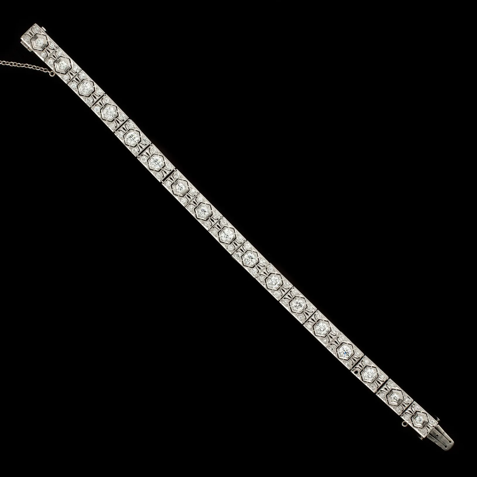 Art Deco J.E. Caldwell Diamond Platinum Bracelet