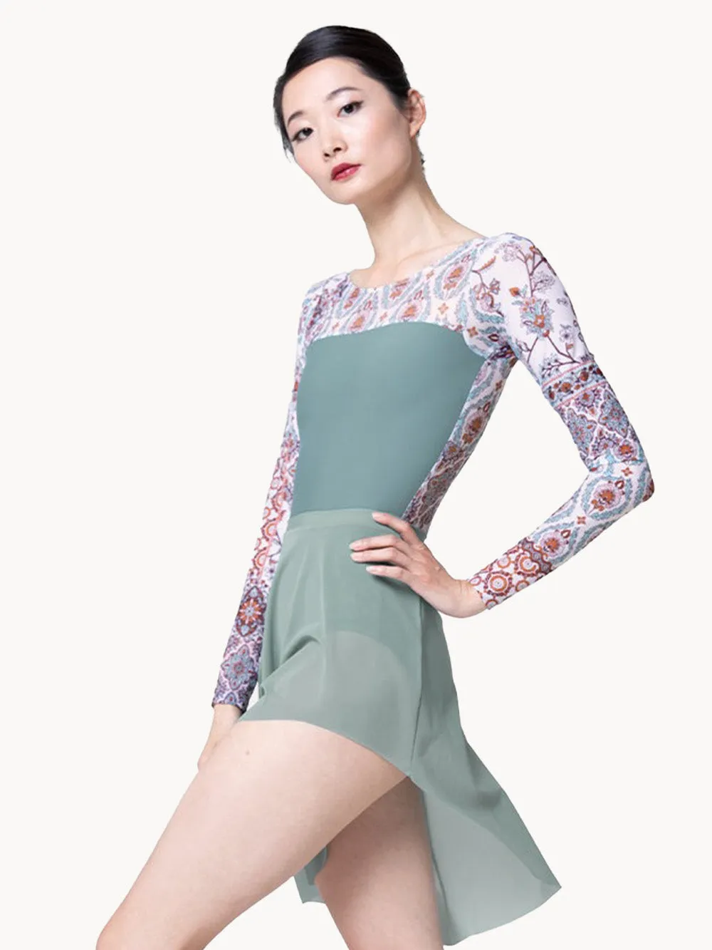 Asymmetrical Short Skirt Moonstone Mesh RTW