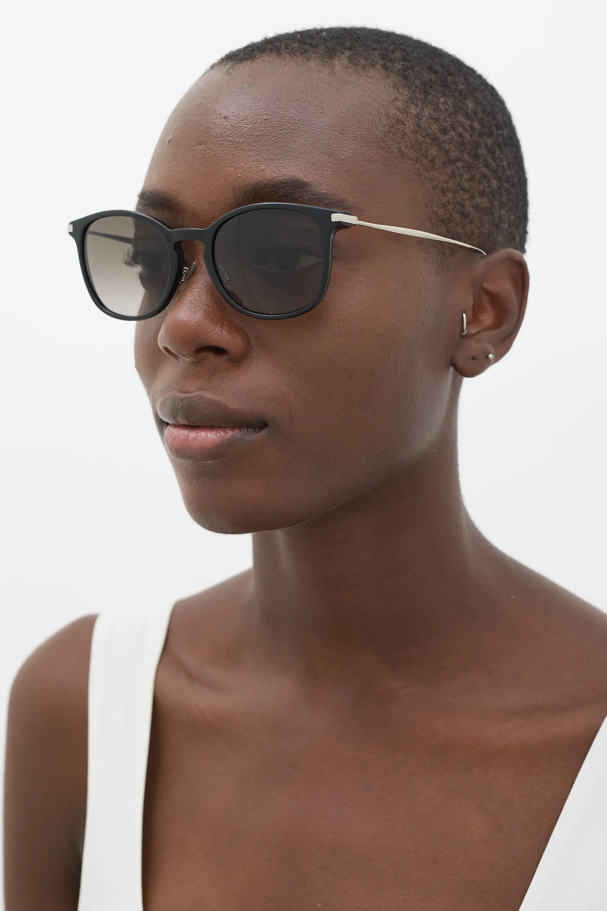 Black & Silver GG1082/S Round Sunglasses