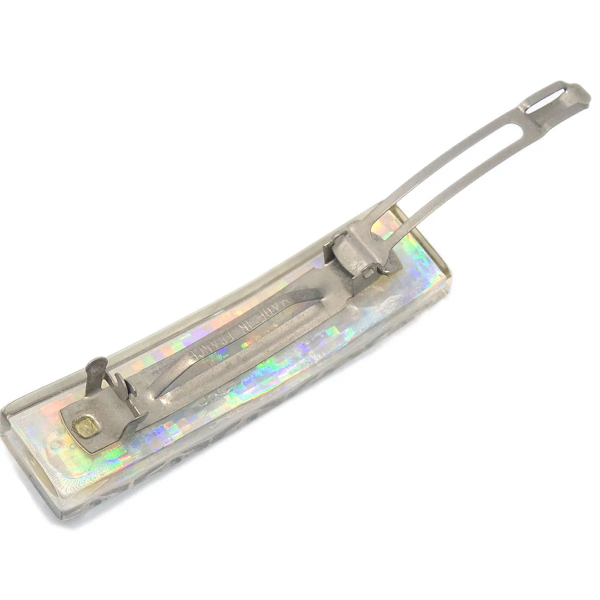 Chanel 1997 Clear Rainbow Lucite Hair Clip Barrette