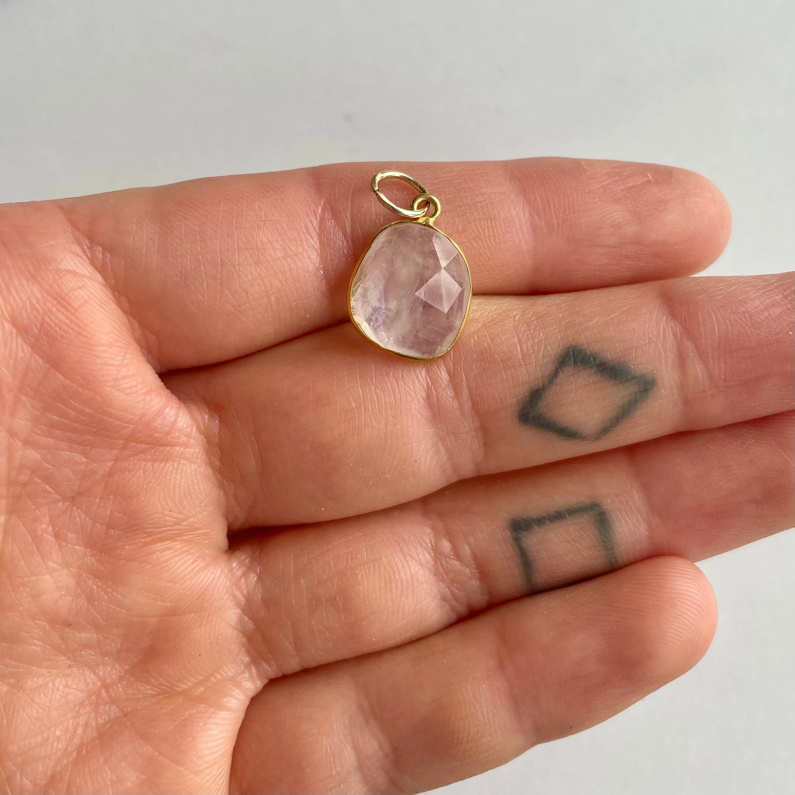 Channel Set Moonstone Pendant