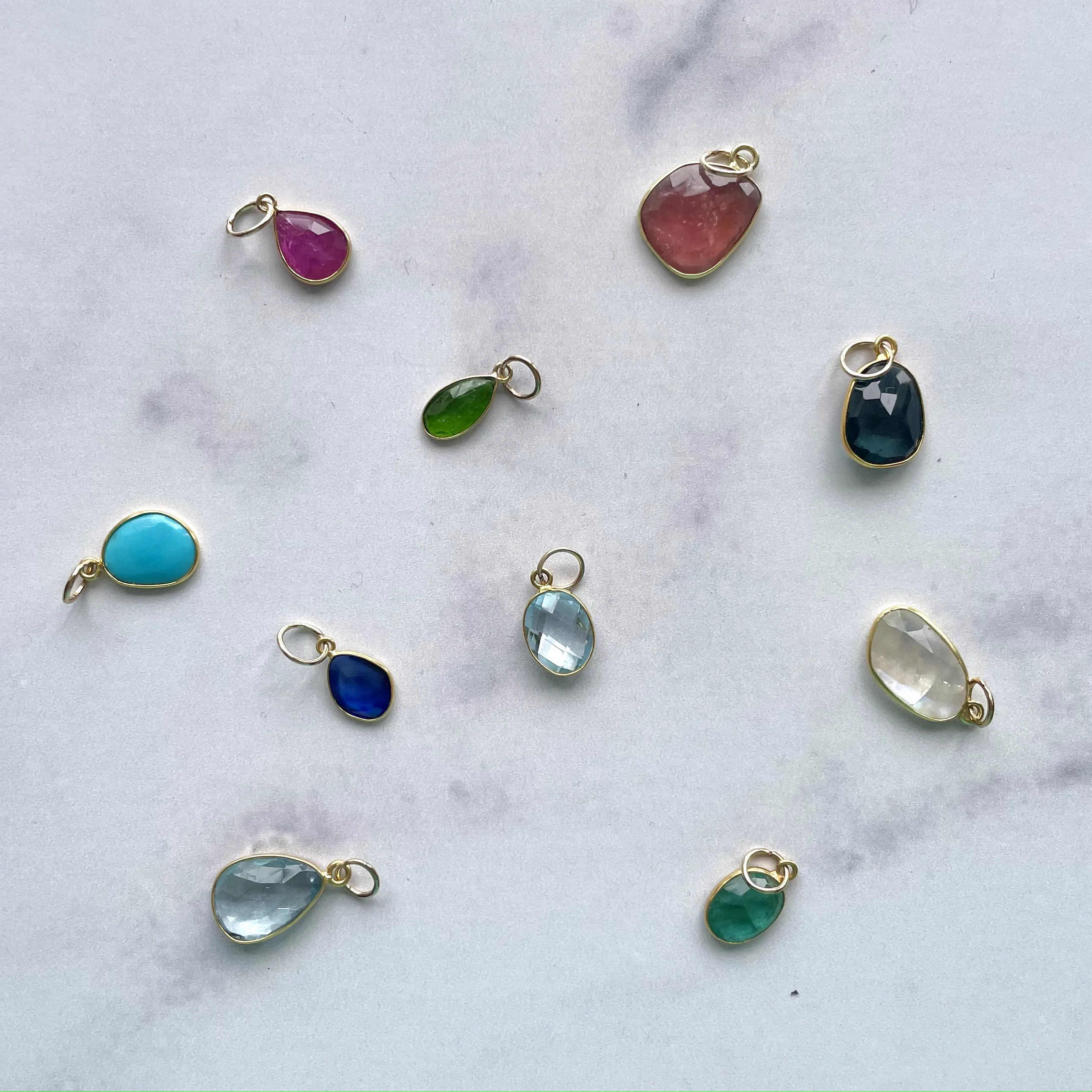 Channel Set Moonstone Pendant