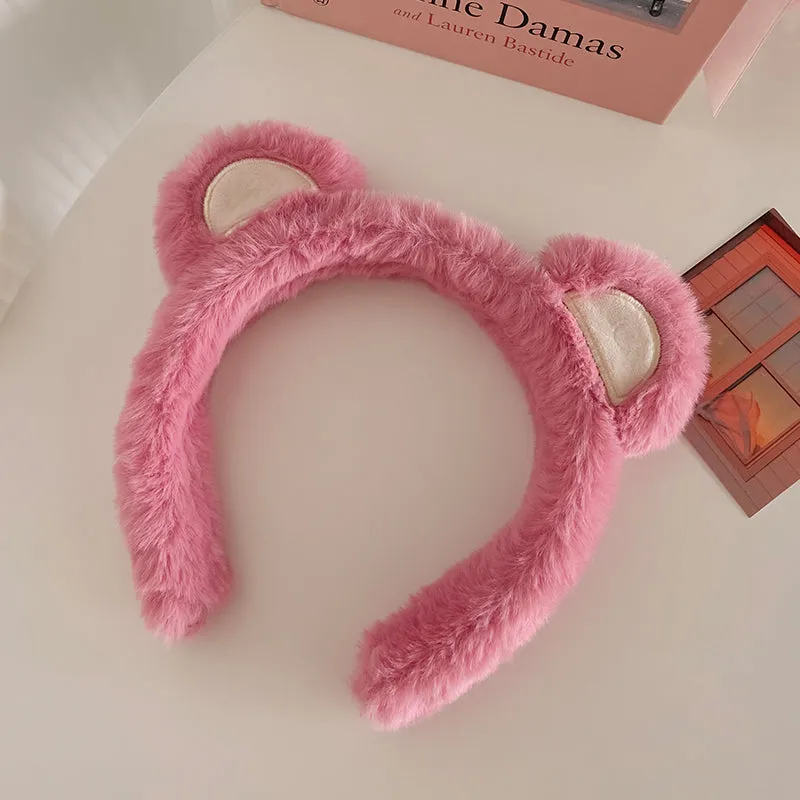Cute Strawberry Bear Ear Headband