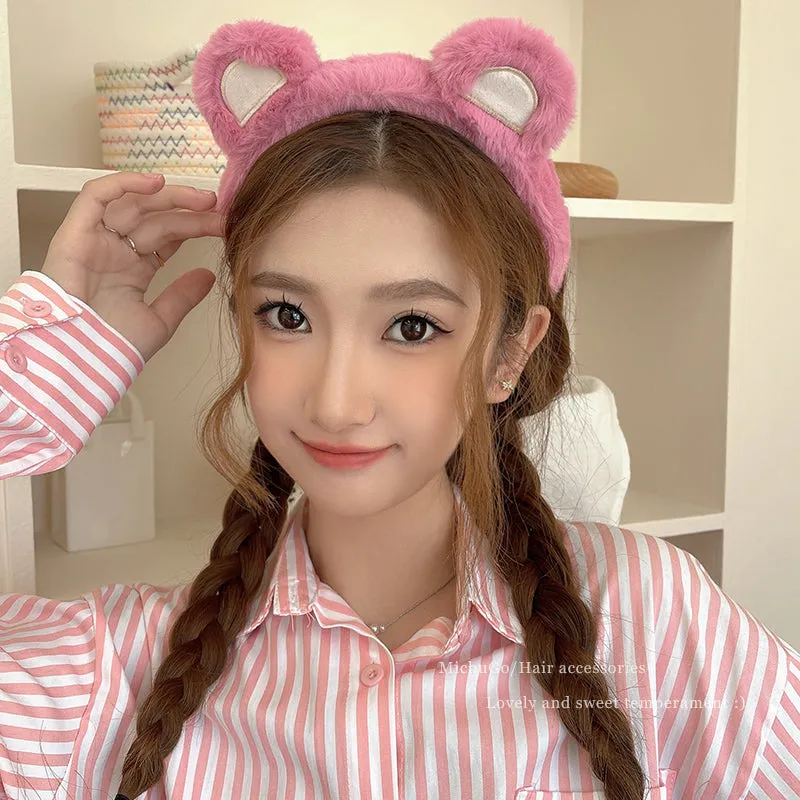 Cute Strawberry Bear Ear Headband