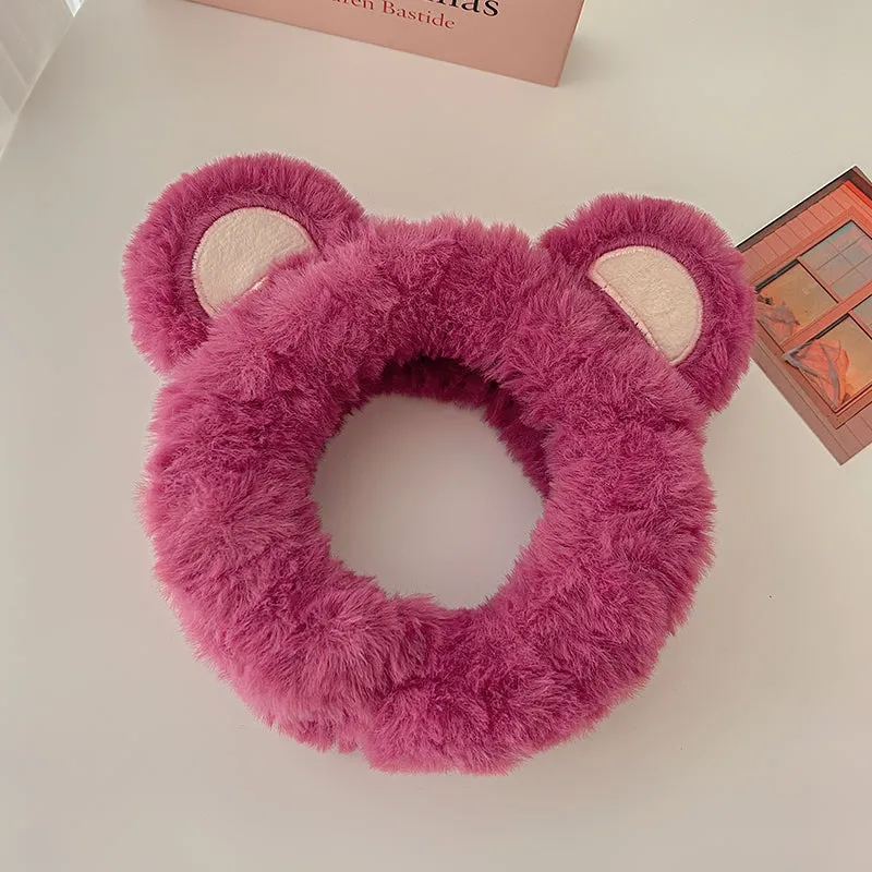 Cute Strawberry Bear Ear Headband