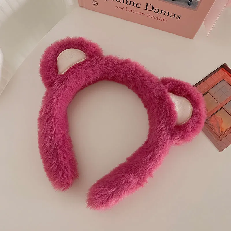 Cute Strawberry Bear Ear Headband