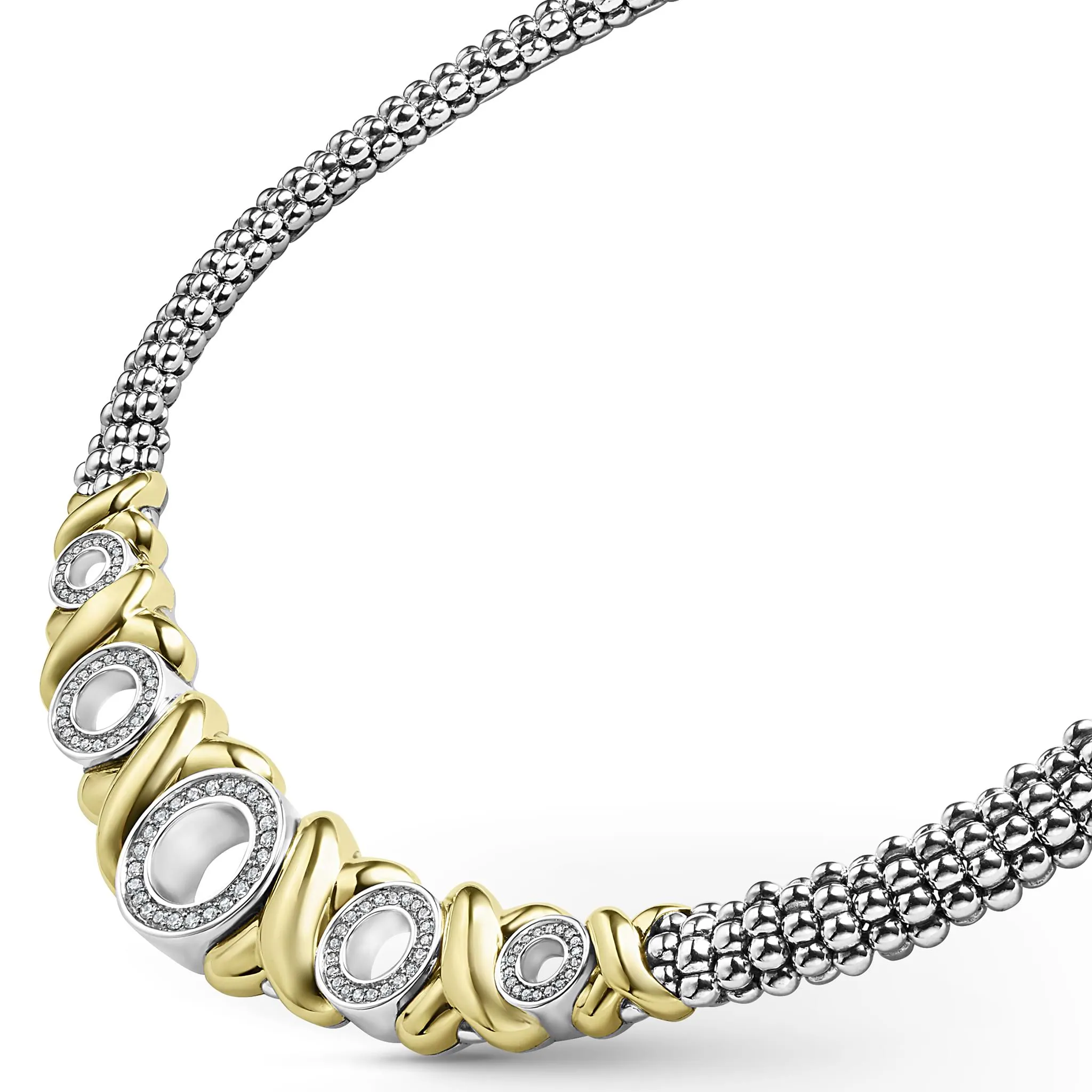 Embrace 18K Gold Diamond Station Necklace