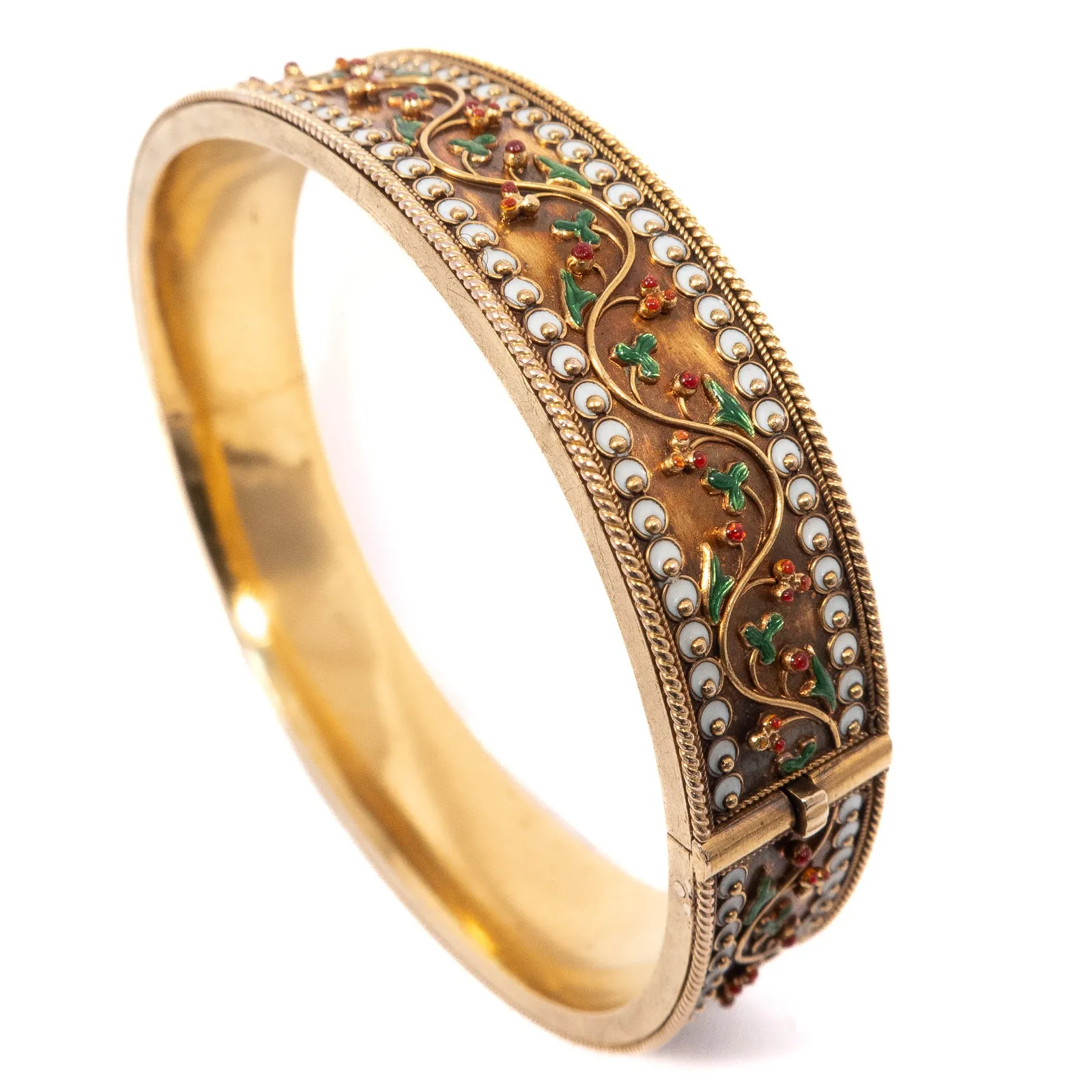Enamel Leaf Bracelet