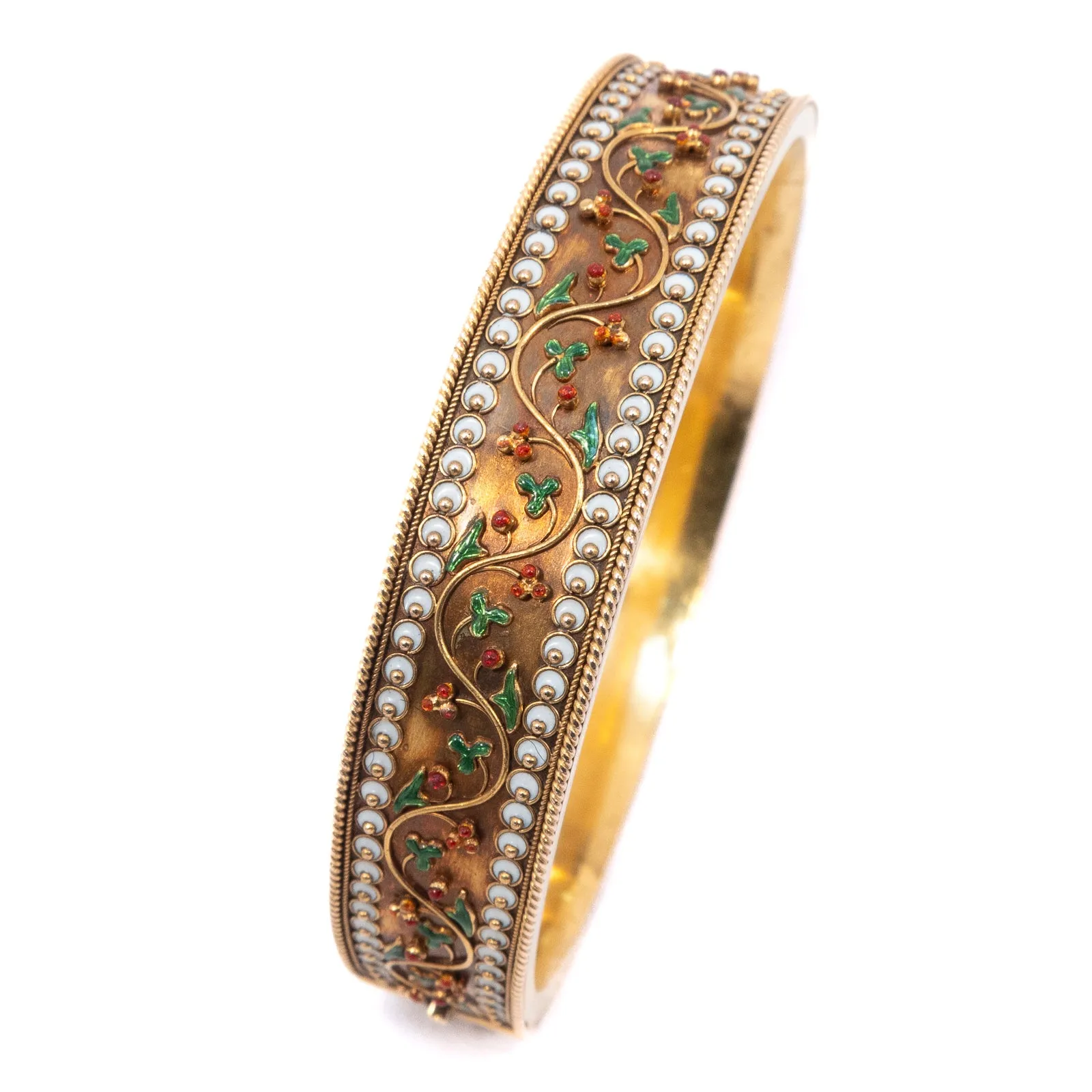 Enamel Leaf Bracelet
