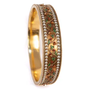 Enamel Leaf Bracelet