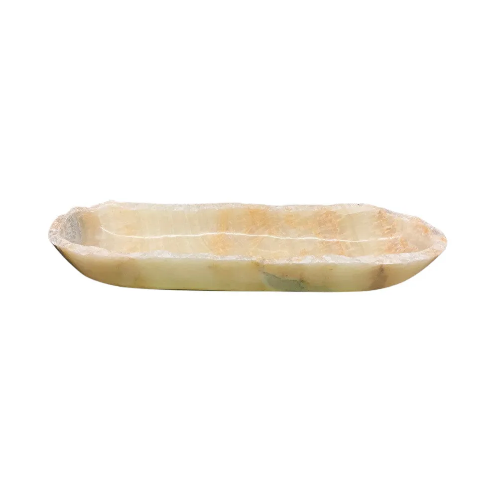 Honey Onyx Live Edge Oval Bowl