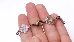 How to Make a Bracelet with Vintaj Patina and Filigree Links