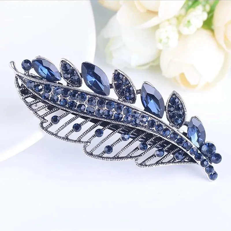 Korean Version Of Hairpin Hairpin Antique Rhinestone Spring Clip Ladies Side Clip Ponytail Clip Top Clip Hairpin Manufacturers Wholesale