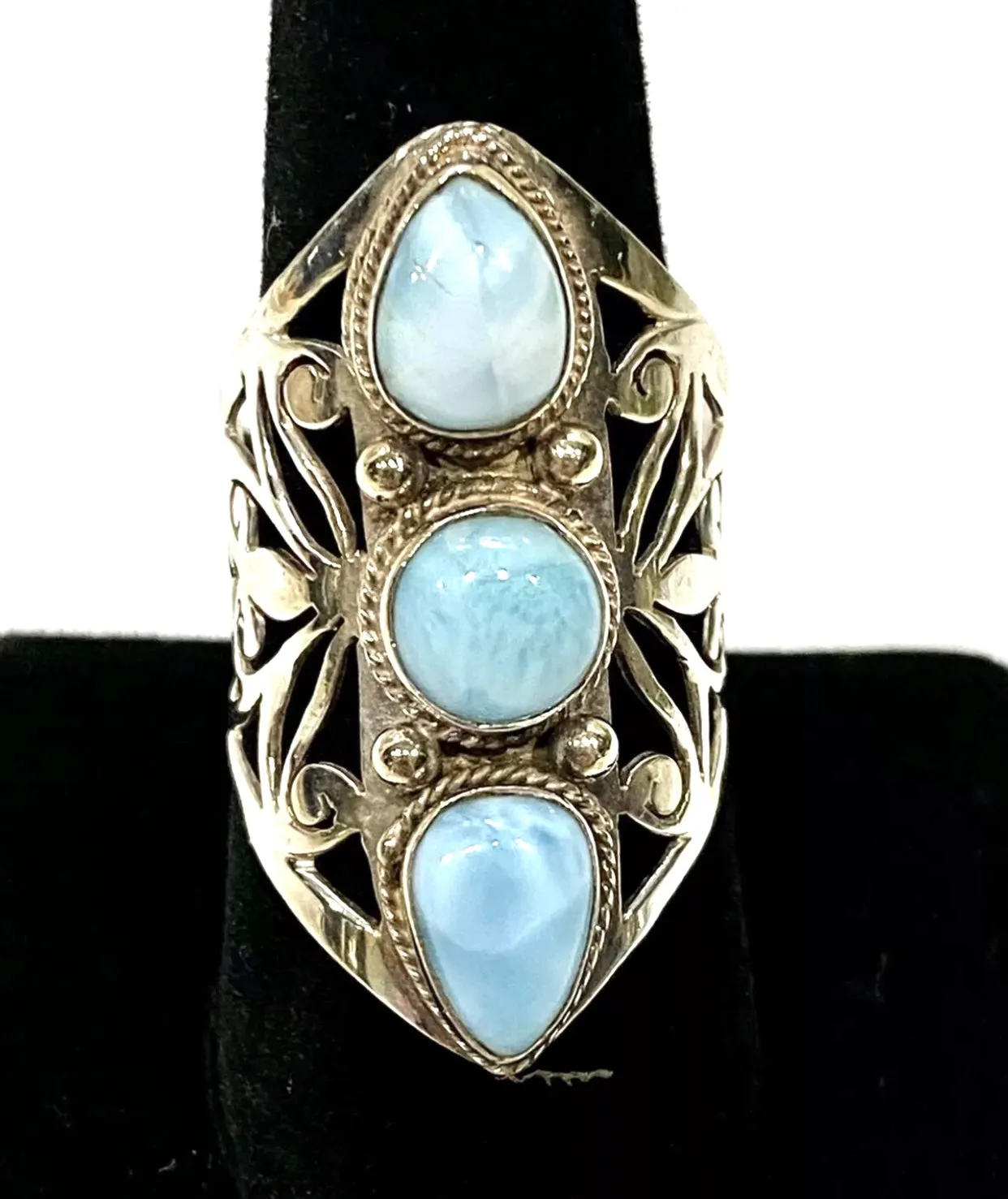 Larimar Sterling Silver Ring