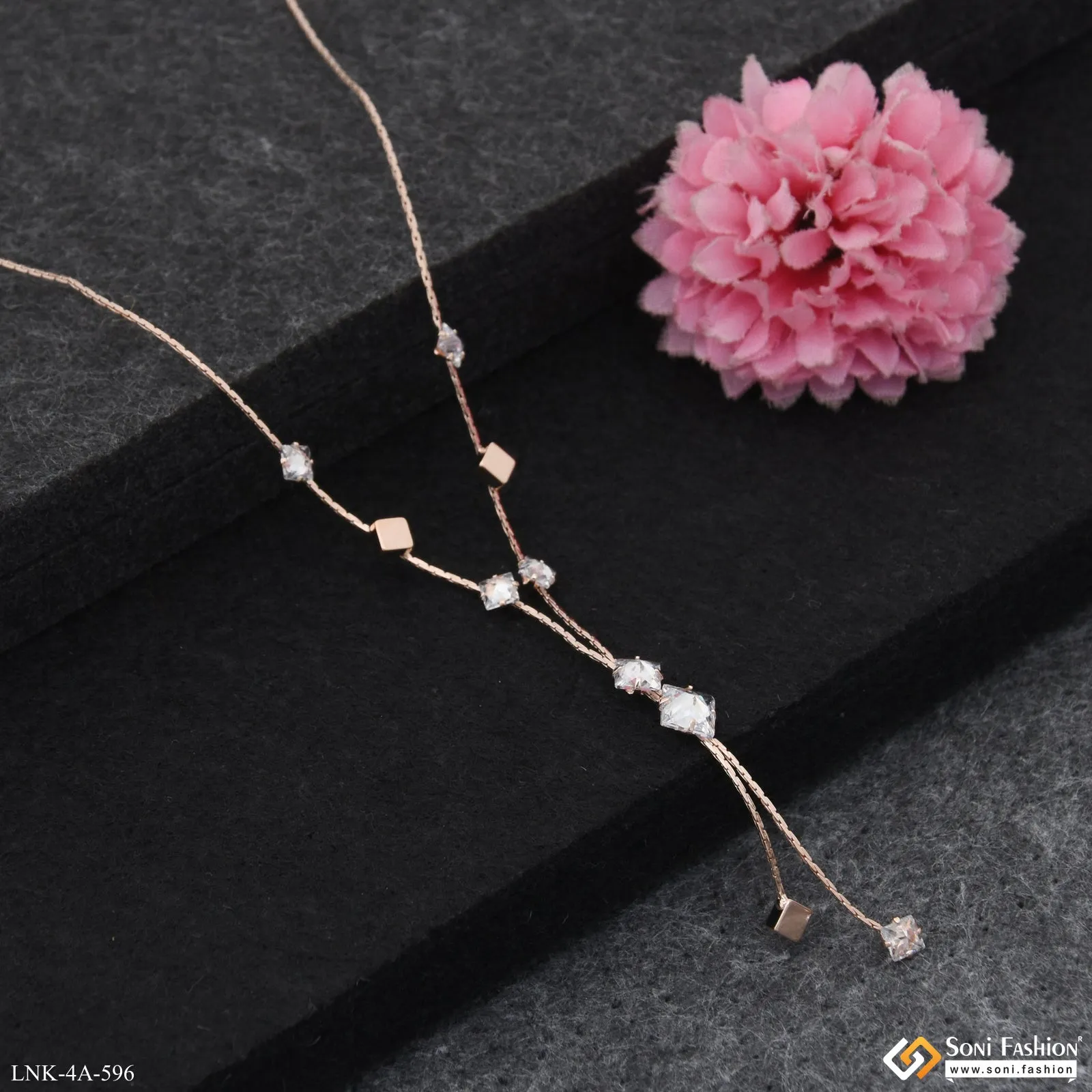 Latest Design Rose Gold Color Necklace for Ladies - Style A596