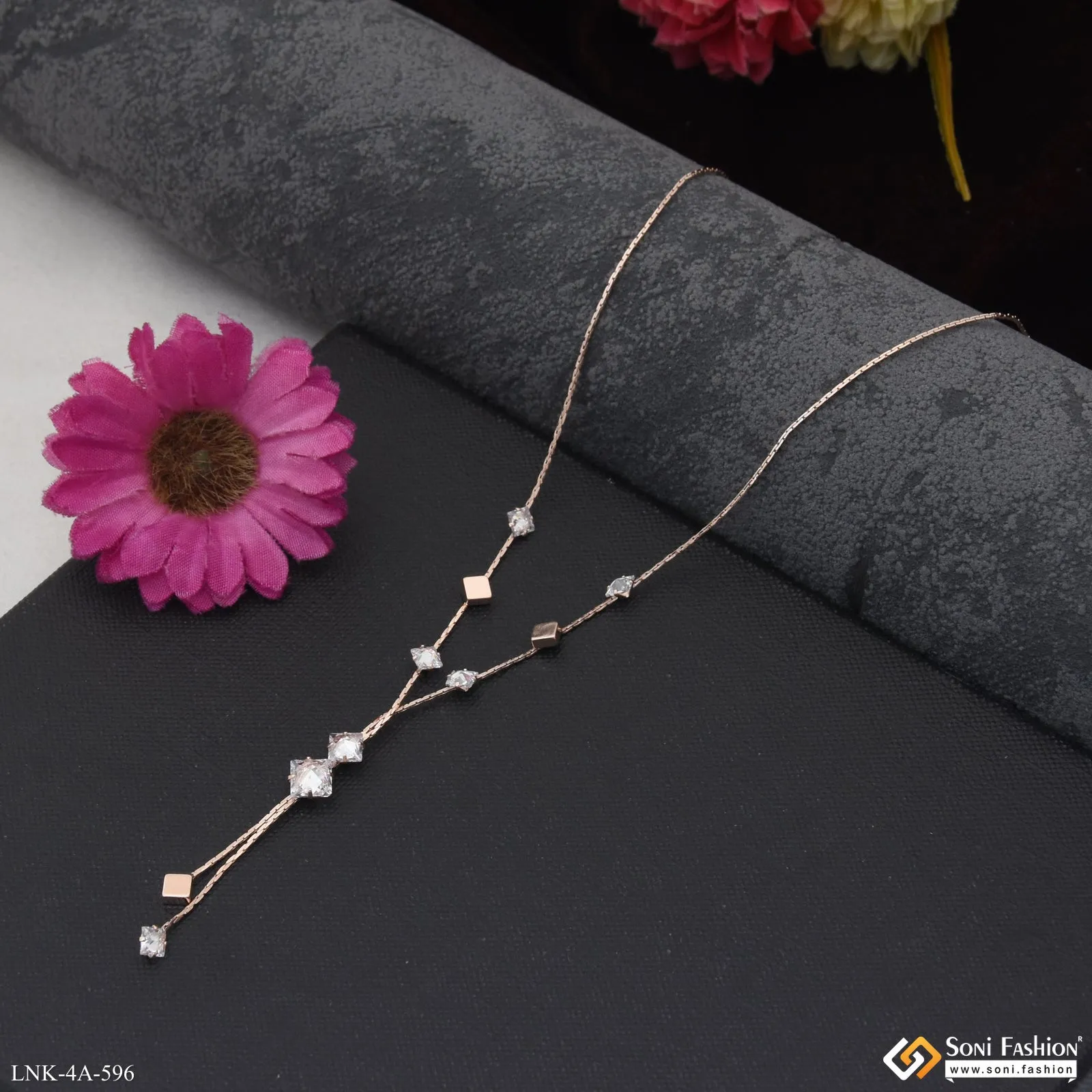 Latest Design Rose Gold Color Necklace for Ladies - Style A596