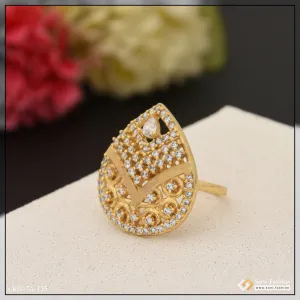 Latest Design with Diamond Fancy Design Gold Plated Ring for Ladies - Style LRG-135