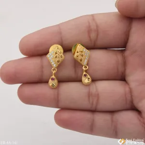 Lovely Design Eye-Catching Design Gold Plated Earrings for Ladies - Style A141
