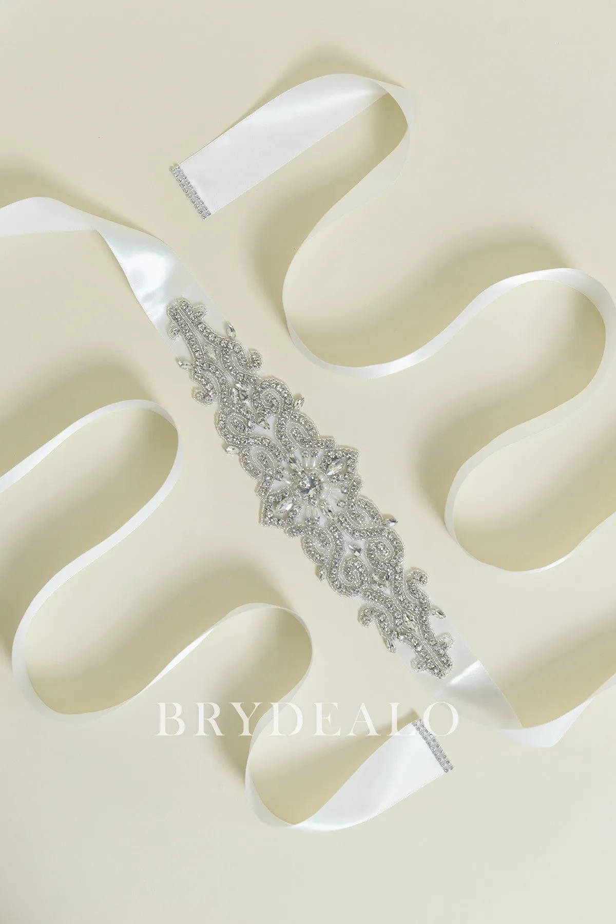 Luxurious Rhinestones Pearls Bridal Sash Online
