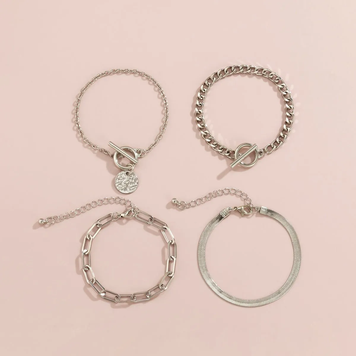 Metal Hollow Chain Snake Bone Bracelet – Sleek and Edgy Design