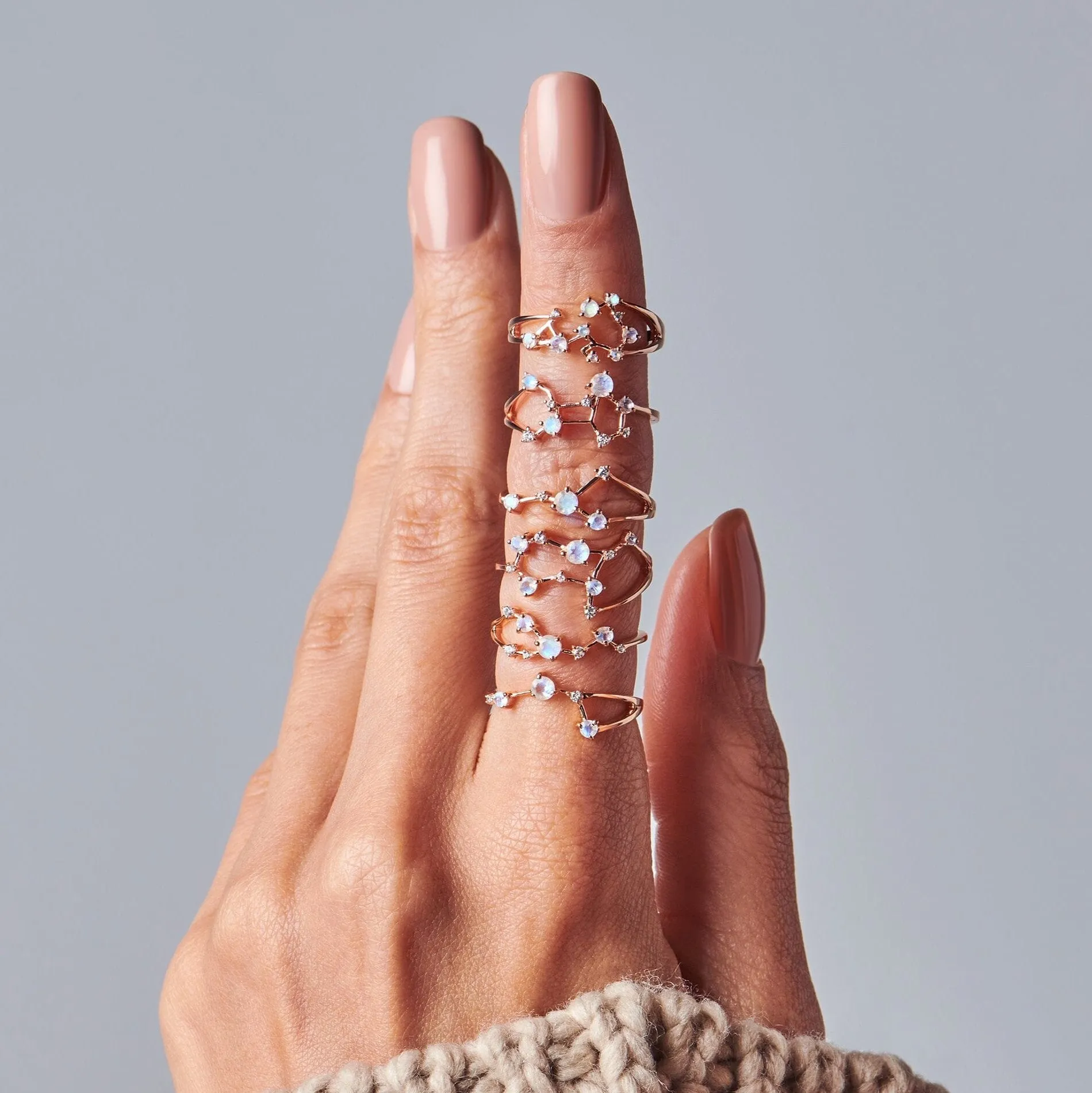 Moonstone Ring - Taurus Zodiac Constellation