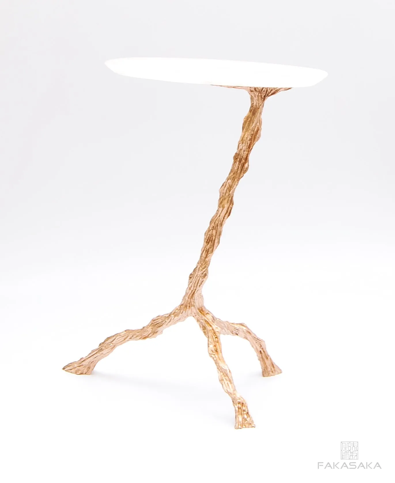 PANCHO DRINK TABLE<br><br>ONYX<br>POLISHED BRONZE