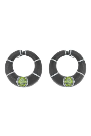 Peridot Creole Earrings
