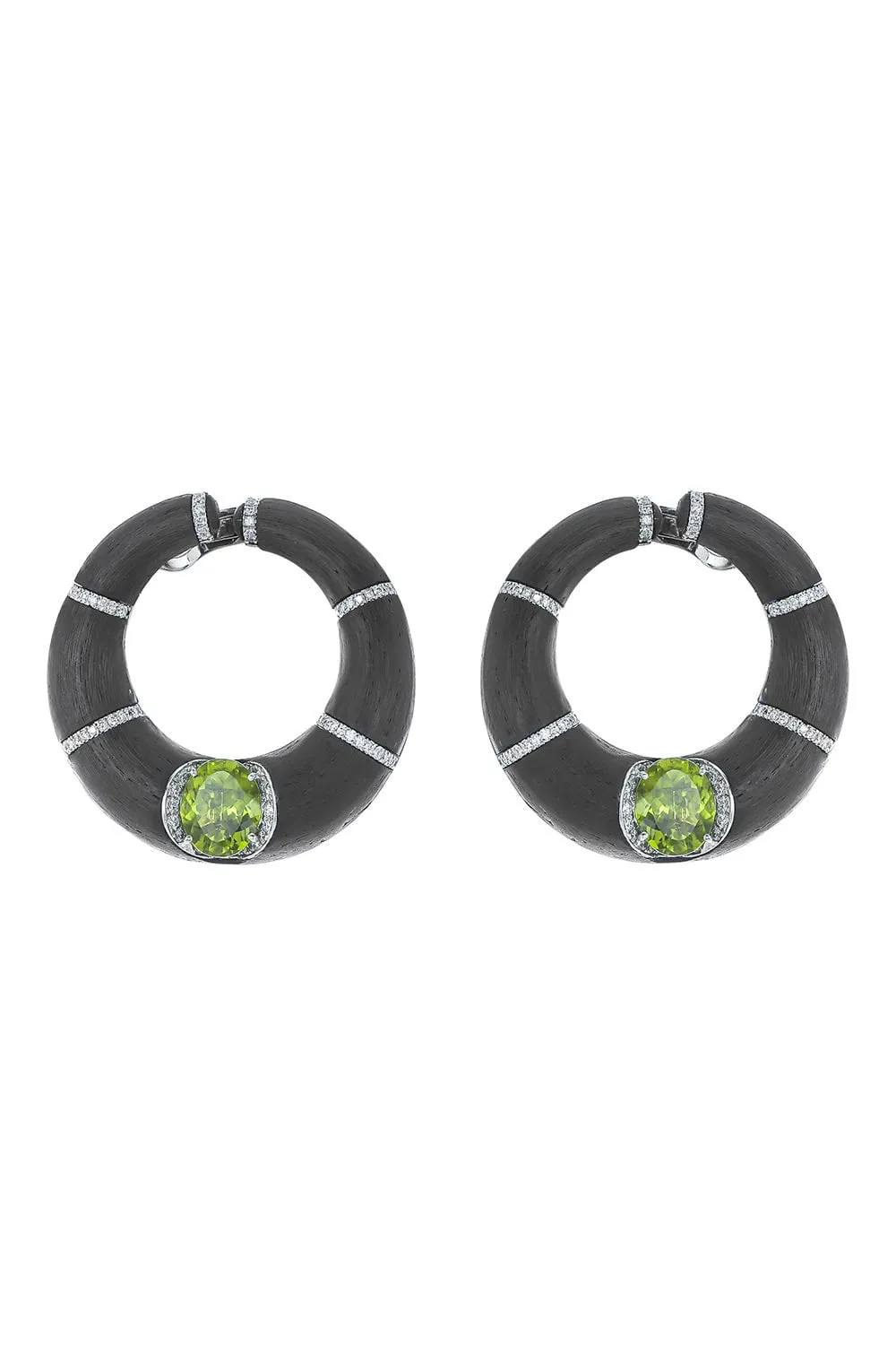 Peridot Creole Earrings