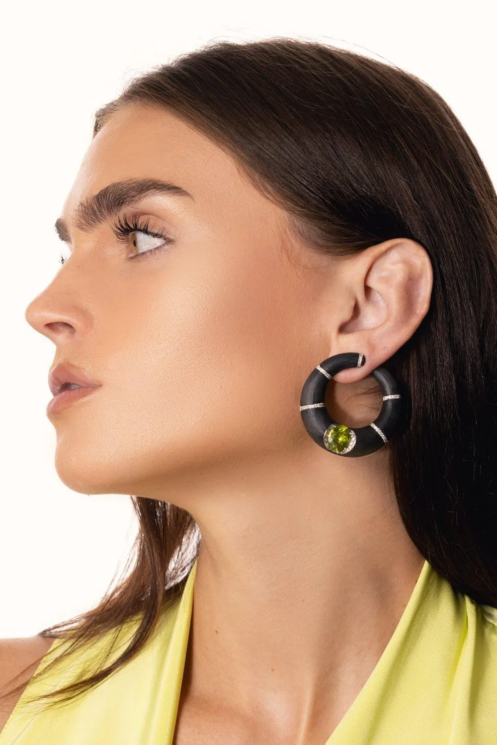 Peridot Creole Earrings