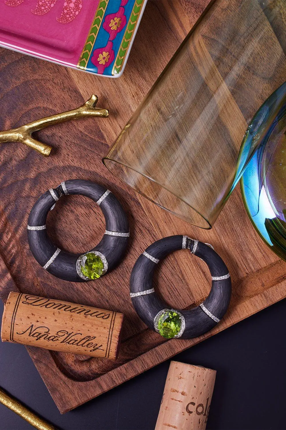 Peridot Creole Earrings