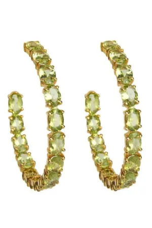 Peridot Hoop Earrings