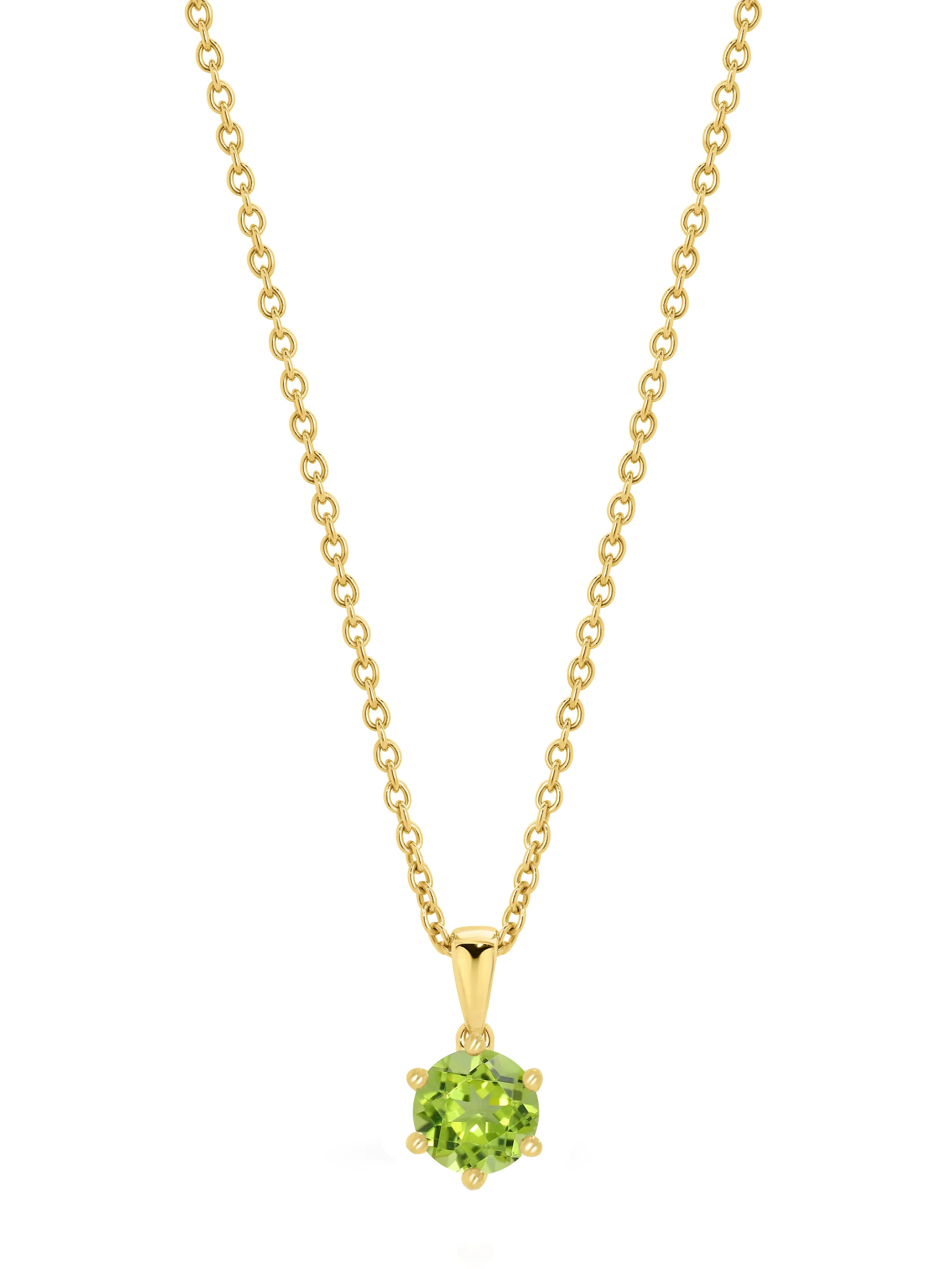Peridot Pendant and Earring Set