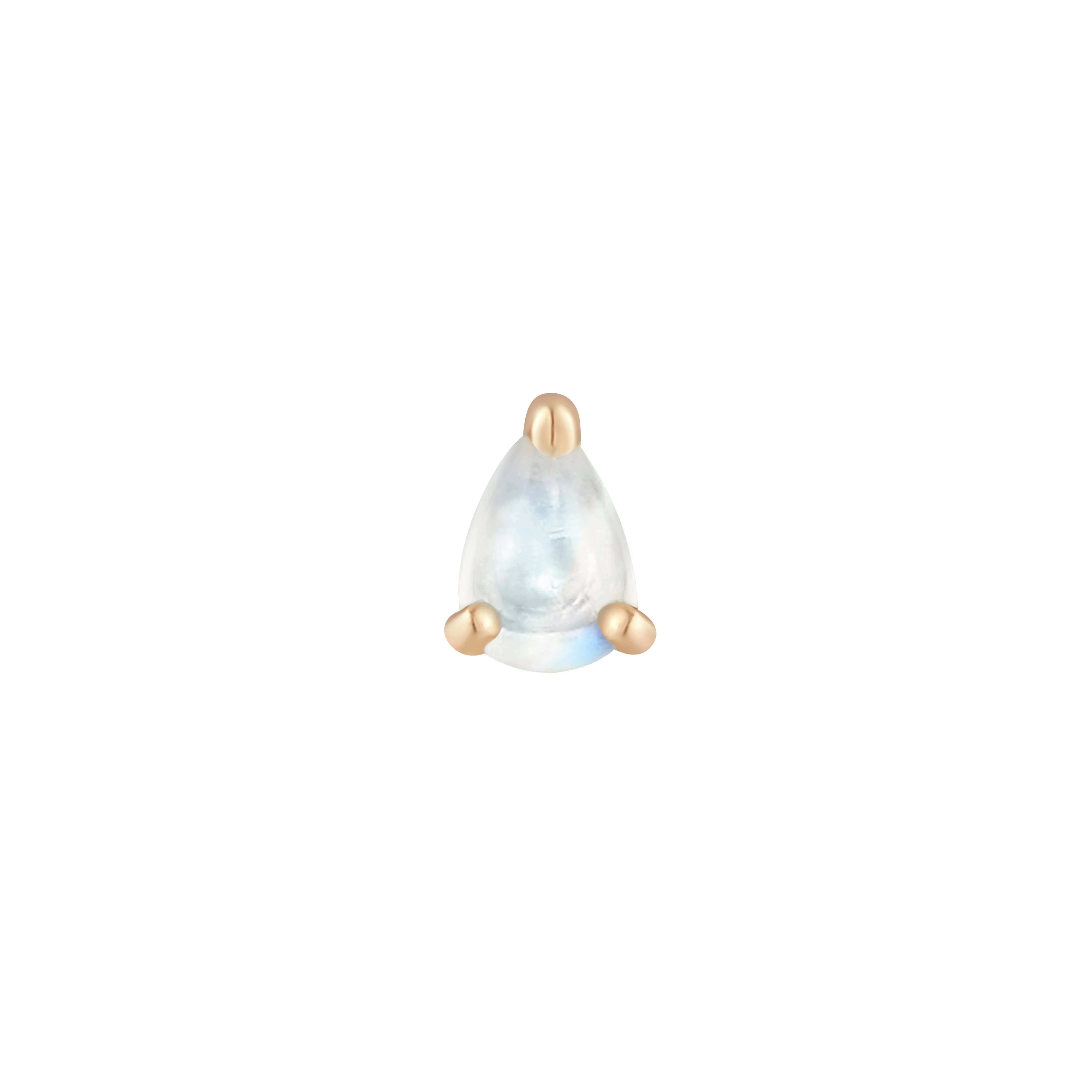 Rainbow Moonstone Pear - Threadless End
