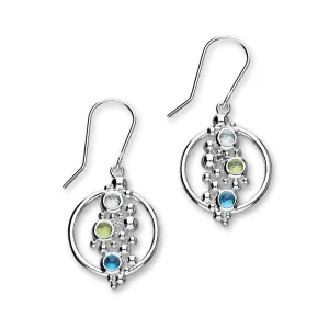 Seafoam Silver Stone Drop Earrings CE453