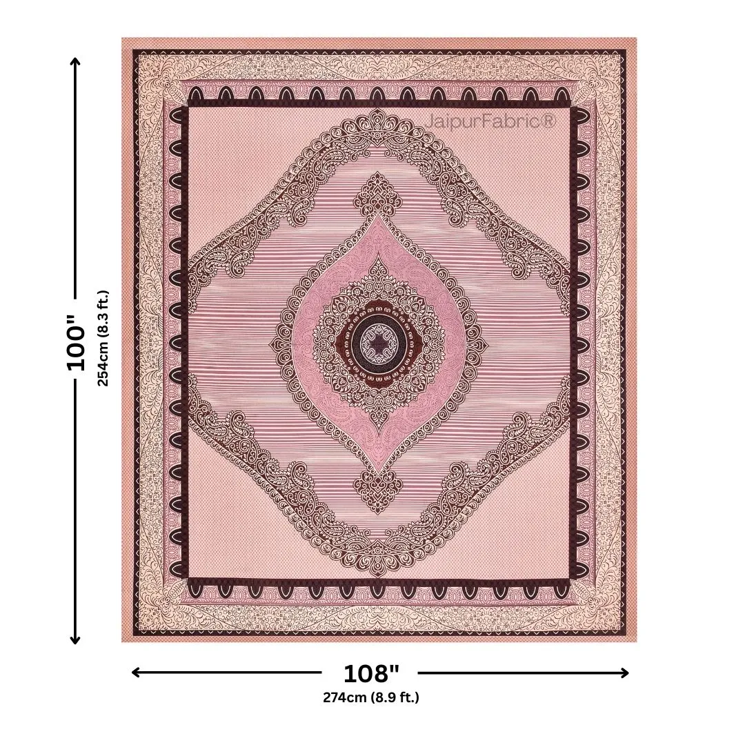 Shubh Labh Blush Elegance Luxurious Pure Cotton King Size Bedsheet