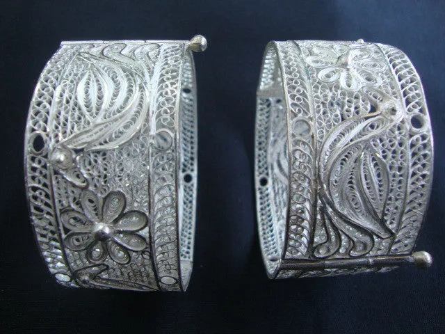 Silver Filigree Bracelet Bangles BG007f