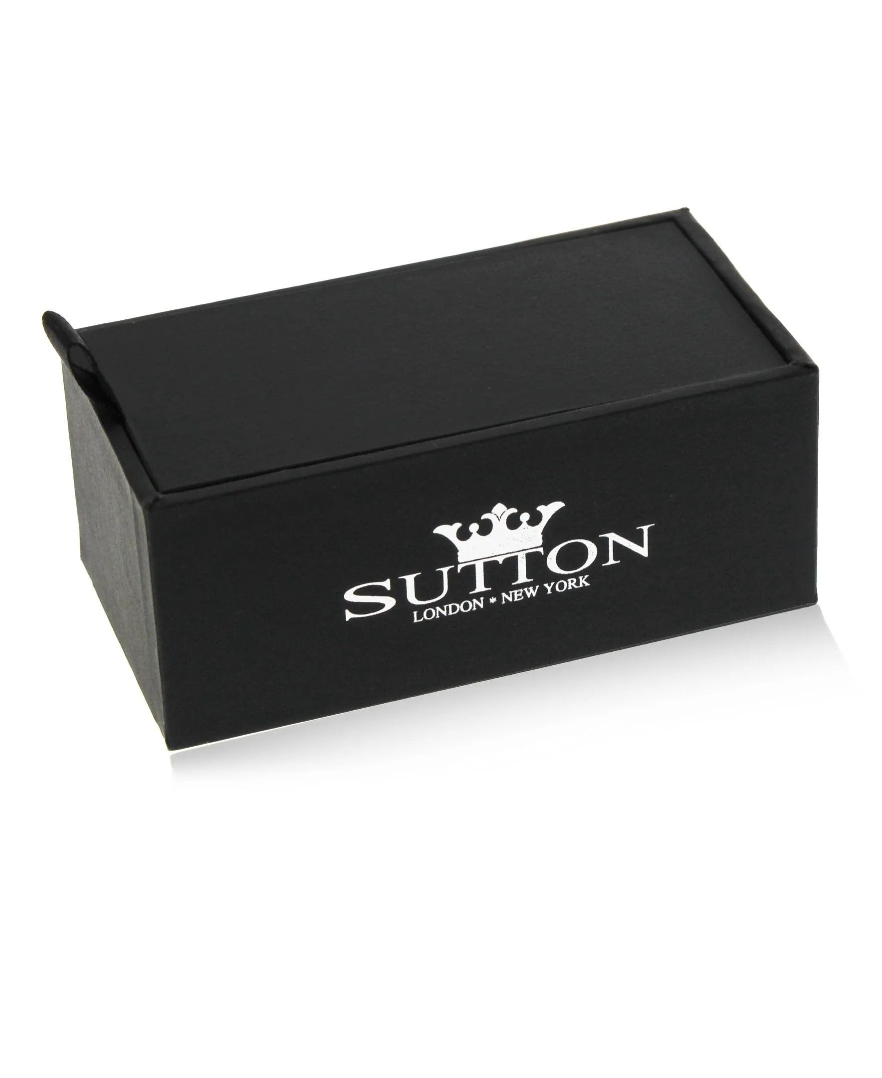 Sutton Ruthenium Plated Sterling Silver and Onyx Beetle Cufflinks