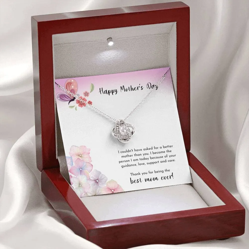 To my Mom Love Knot Necklace, Best Mom Ever, Gift for Mom Necklace, Birthday Gift, Mother's Day Gift